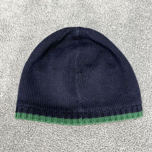 Polo Ralph Lauren Hat & Scarf Teddy Bear Navy Blue Green knit Cotton 8-20 Youth - Picture 4 of 15